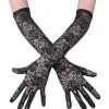 Spetshandskar Långa Handskar Punkhandskar För Halloweenfest Kostymtillbehör Kvällsfest Svart 1 Par> Tillbehör