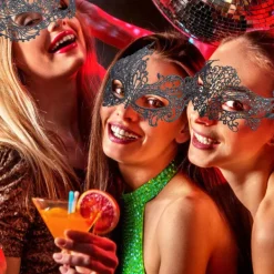 Spetsmask för dam, sexig maskeradmask för kvinnor, elegant bal för Halloween-maskeradfest> Masker