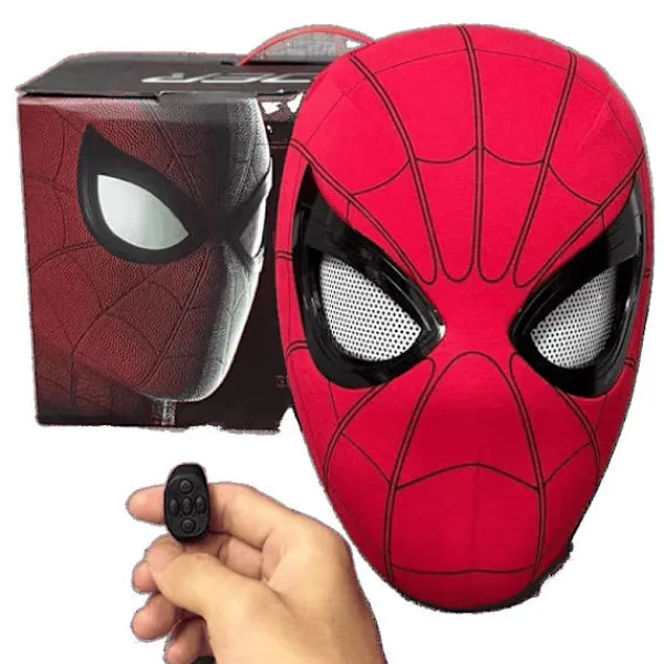 ECORP Spider-Man huvudbonad ögon rörliga manuell elektrisk blinkande mask extraordinär hjälte expedition hjälm> Masker