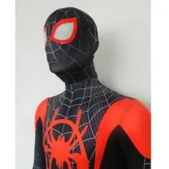 Spiderman Kostym Miles Morales Cosplay Vuxna Halloween 170><noscript><img width=