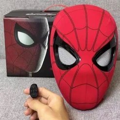 Spiderman Mask med Ringfjärrkontroll för Blinkande Ögon Blinkande Hjälm Cosplay Party Halloween Mask Rekvisita> Masker