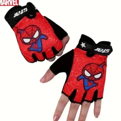 DAO Spider-Man Tecknade Fingerlösa Handskar, Lämpliga för Utomhusaktiviteter, Camping, Fiske och Cykling Sport Fitness [DB]><noscript><img width=