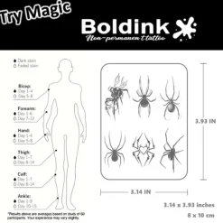 SpiderTillfällig Tatuering, Varar Upp Till 15 Dagar Ny Teknik Magisk Vattentät Semi Permanent Klistermärke.><noscript><img width=