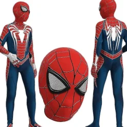 Spindelmannen Kostym Spindelmannen Dräkt Cosplay Kostym Festdräkt-FA- 110cm> Masker