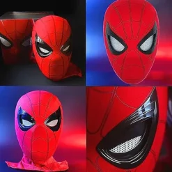 Spindelmannen Mask Cosplay Rörliga Ögon Elektronisk Mask Spider Man 1:1 Fjärrkontroll Elastiska Leksaker För Vuxna Barn Present><noscript><img width=