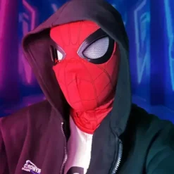 Spindelmannen Mask med Ringfjärrkontroll för Blinkande Ögon, Blinkande Ögon, Hjälm, Cosplayfest, Halloween Mask Rekvisita | Fyndiq><noscript><img width=