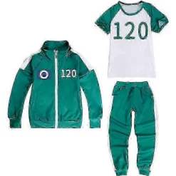 Squid Game 2 Spelare Cosplay Kostym Träningsoverall Komplett Klädset för Barn Vuxna-Perfekt 140cm> Dräkter