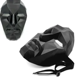 Squid Game Front Man Bo cosplay Halloween fetma W Svart s> Masker