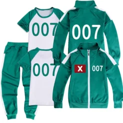 Squid Game, sportkläder, komplett set med rep 146> Dräkter