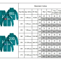 Squid Game Säsong 2 - Jacka och Byxor Outfit för Barn Överlevnadsspel Present 170cm> Dräkter