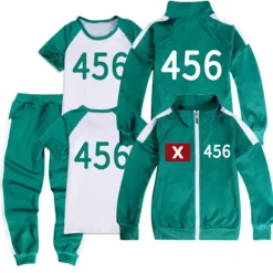 Squid Game, träningskläder, komplett set med nummer 140><noscript><img width=