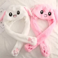 WINE 1st Glödande e Bunny Ears Hat Ear Moving Bunny Hat Toy><noscript><img width=