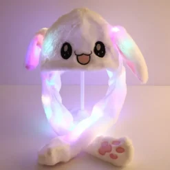 WINE 1st Glödande e Bunny Ears Hat Ear Moving Bunny Hat Toy><noscript><img width=