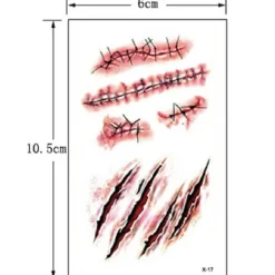 Otego 30st Halloween - Sårtatuering / Tatuering stickers> Smink