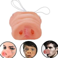 Söt Halloween gummigrisnäsa kostym med elastiskt band kostym djurmask tryne temafest mask rekvisita kött> Masker