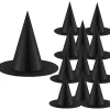 12ST Halloween häxhattar Häxdräkttillbehör, svart häxhatt> Huvudbonader