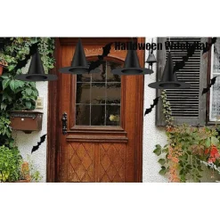 12ST Halloween häxhattar Häxdräkttillbehör, svart häxhatt><noscript><img width=