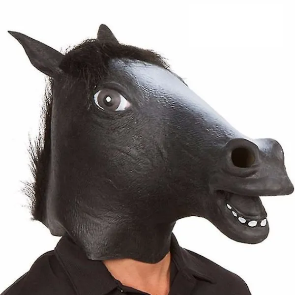 1st Halloween Mask Latex Hästhuvud Mask Animal Cosplay> Masker