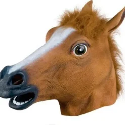 1st Halloween Mask Latex Hästhuvud Mask Animal Cosplay><noscript><img width=