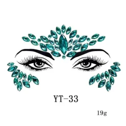 3st Halloween Noctilucent Face Gems Tattoo Sticker,cosplayf> Smink