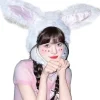 Söt Kaninhatt Öronhuvudband Mössa Kanin Cosplay Fotorekvisita Roliga Rekvisita Mjuk Nyhet Klä Upp Fest Evenemang Kostym> Huvudbonader