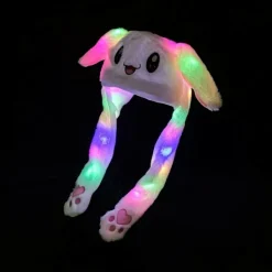 YIXI Söt kaninöronmössa lysande mössa med rörliga öron><noscript><img width=