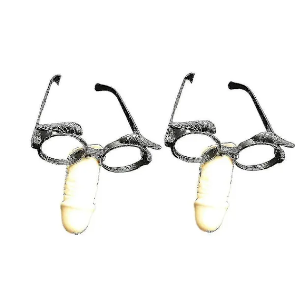2st Långnäsa Glasögon Roligt Intressant Rolig Scenrekvisita Festtillbehör Näsglasögon För Festival Halloween> Tillbehör