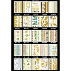 Otego 10st Metallic Tatuering guld / silver , metal flash tattoo><noscript><img width=