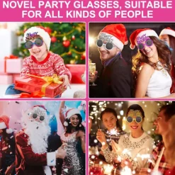 JL st Nyårsglasögon, Festliga Nyårsglasögon, 2025 Glasögon, Roliga Glasögon, Roliga Fotobåsrekvisita> Tillbehör