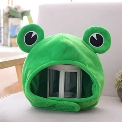 Söt plysch groda hatt halsduk mössa festkläder cosplay kostym><noscript><img width=