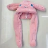 Söt Sanrio-hatt Cinnamoroll Tillbehör Kawaii Håll Varmt Lagringshatt Öron Rör Sig Anime Mjuk Leksak för Flickor Present - Perfekt 5> Huvudbonader