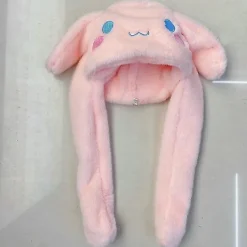 Söt Sanrio-hatt Cinnamoroll-accessoarer Kawaii Håll varm Tjocknande plyschmössa Öron rör Anime Mjuka leksaker för flickor Present-WELLNGS> Huvudbonader