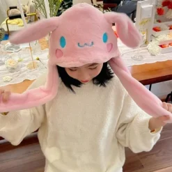 Söt Sanrio-hatt Cinnamoroll-accessoarer Kawaii Håll varm Tjocknande plyschmössa Öron rör Anime Mjuka leksaker för flickor Present-WELLNGS><noscript><img width=