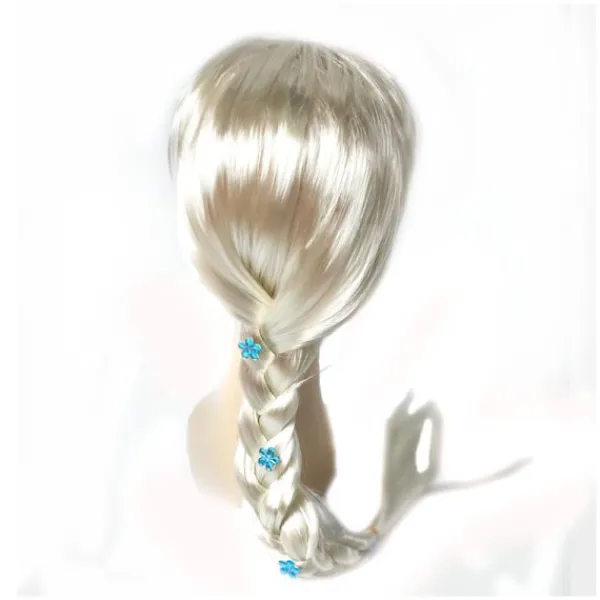 1st Vacker Vuxenperuk Ljusblonda Flätor Utklädnad> Peruker