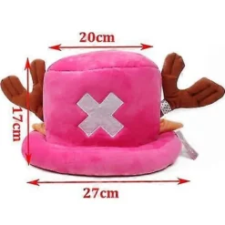 Söta Anime Hattar Tony Chopper Cosplay Plysch Hatt Rekvisita Unisex Varma Vintermössor Halloween Julklapp> Huvudbonader