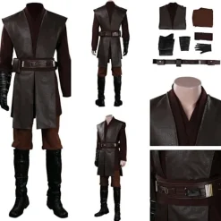 Str Wrs nkin Skywlker Cosply Kostym för Män Hlloween Krnevl Prty Outfit S><noscript><img width=