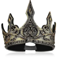 Steam Punk Kläder Män Kung Kostym Bal Kung Krona Kungakronor Pojkar Kung Triton Guld Kungakrona 68.00X15.00X15.00CM> Huvudbonader