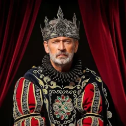 Steam Punk Kläder Män Kung Kostym Bal Kung Krona Kungakronor Pojkar Kung Triton Guld Kungakrona 68.00X15.00X15.00CM> Huvudbonader