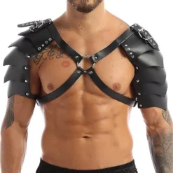 Steampunk Gotisk PU Läder Dubbel Axel Sele Bröstrem för Cosplay[JUN]> Tillbehör