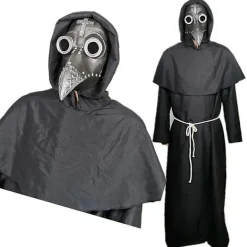 Steampunk Plague Doctor Cosplay Mask Halloween Carnival Korsnäbb Fågelfest Fancy Dress Up Kostym rekvisita> Masker