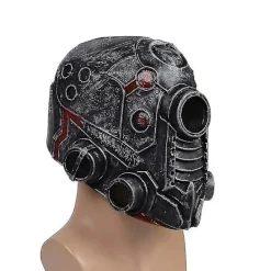 Steampunk Robot Mask Halloween Huvudbonad Bärbar Skräck Ansiktsmask för Halloween Dekor> Masker