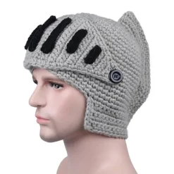 Stickad mössa Vintermössa GRÅ><noscript><img width=