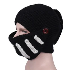 Stickad mössa Vintermössa GRÅ><noscript><img width=