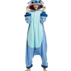 Stitch Pyjamas Anime Cartoon Sovkläder Outfit Jumpsuit_y XL> Dräkter