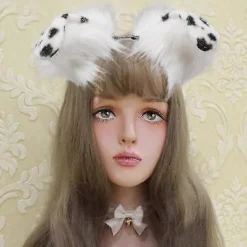 Stora Hundvalpsöron Hårband Hårbygel Handgjord Halloween Kostym Party Huvudbonad Hårband Accessoarer-yvan><noscript><img width=