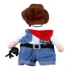 Storlek S, Cowboy Hund eller Katt Juldräkter med Hatt> Dräkter