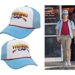 Gåva Stranger Things säsong 4 Hellfire Club Dustin cosplay-hatt Tänkarhatt> Huvudbonader