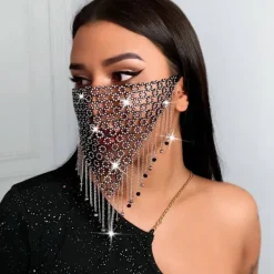 Strass tofs patchwork smyckesmask Y1254 Gåva till kvinnor, fru, flickvän> Masker