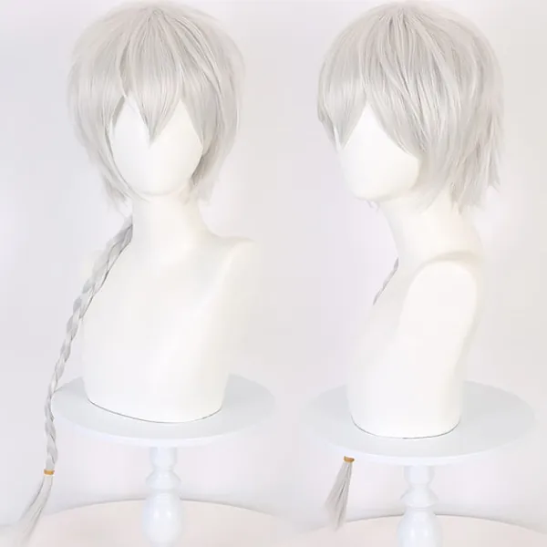 Stray Dogs Bungo Cosplay Nikolai Gogol Ljussilver Peruk Hallowe> Peruker