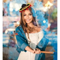 Stråhatt pannband partyhatt 16CM karnevalshatt><noscript><img width=